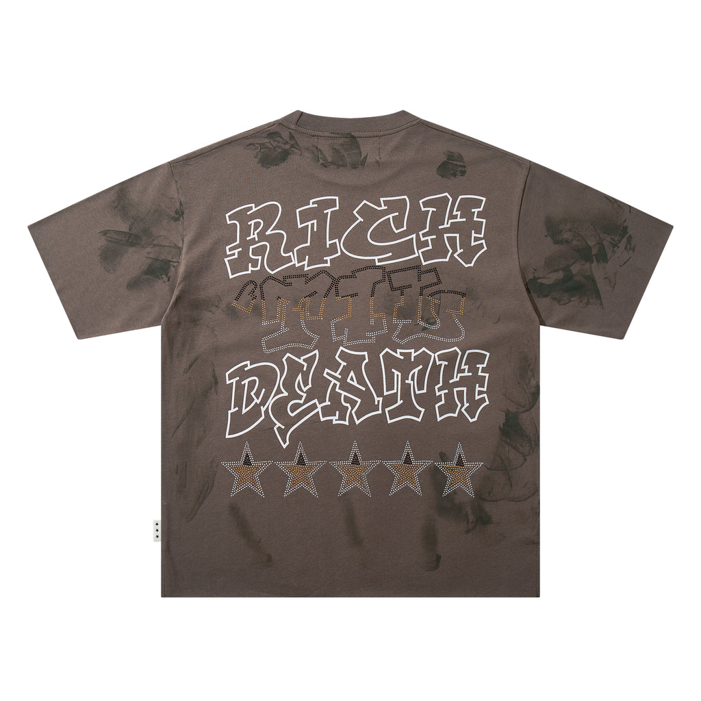 BKYS Money Skull Rhinestone Graphic T-Shirt