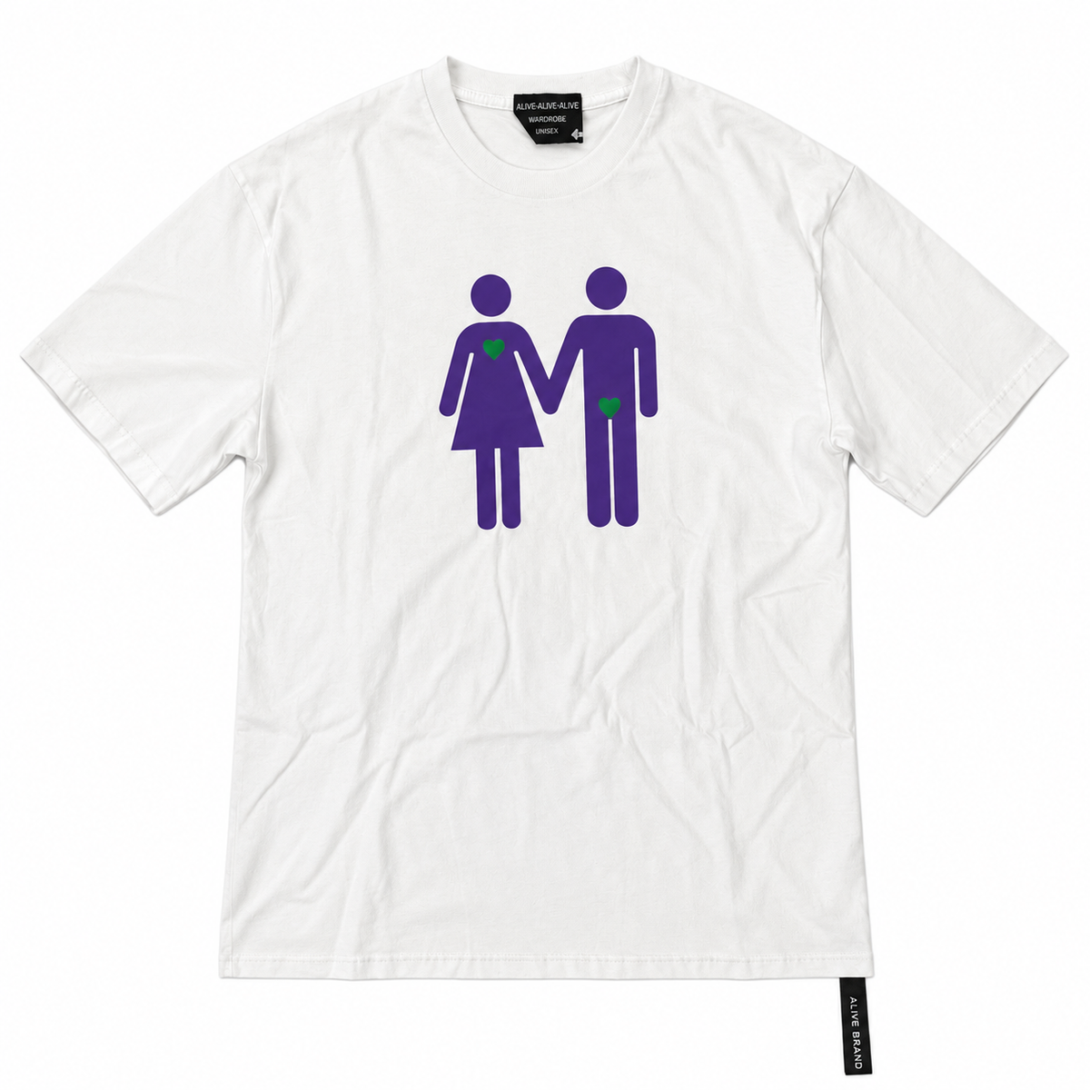 Alive Couple Hearts Graphic T-Shirt