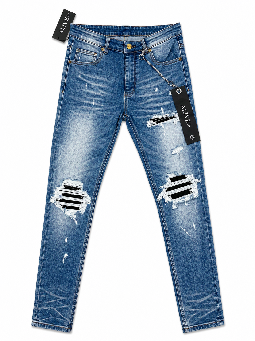 Alive Jeans with black patch