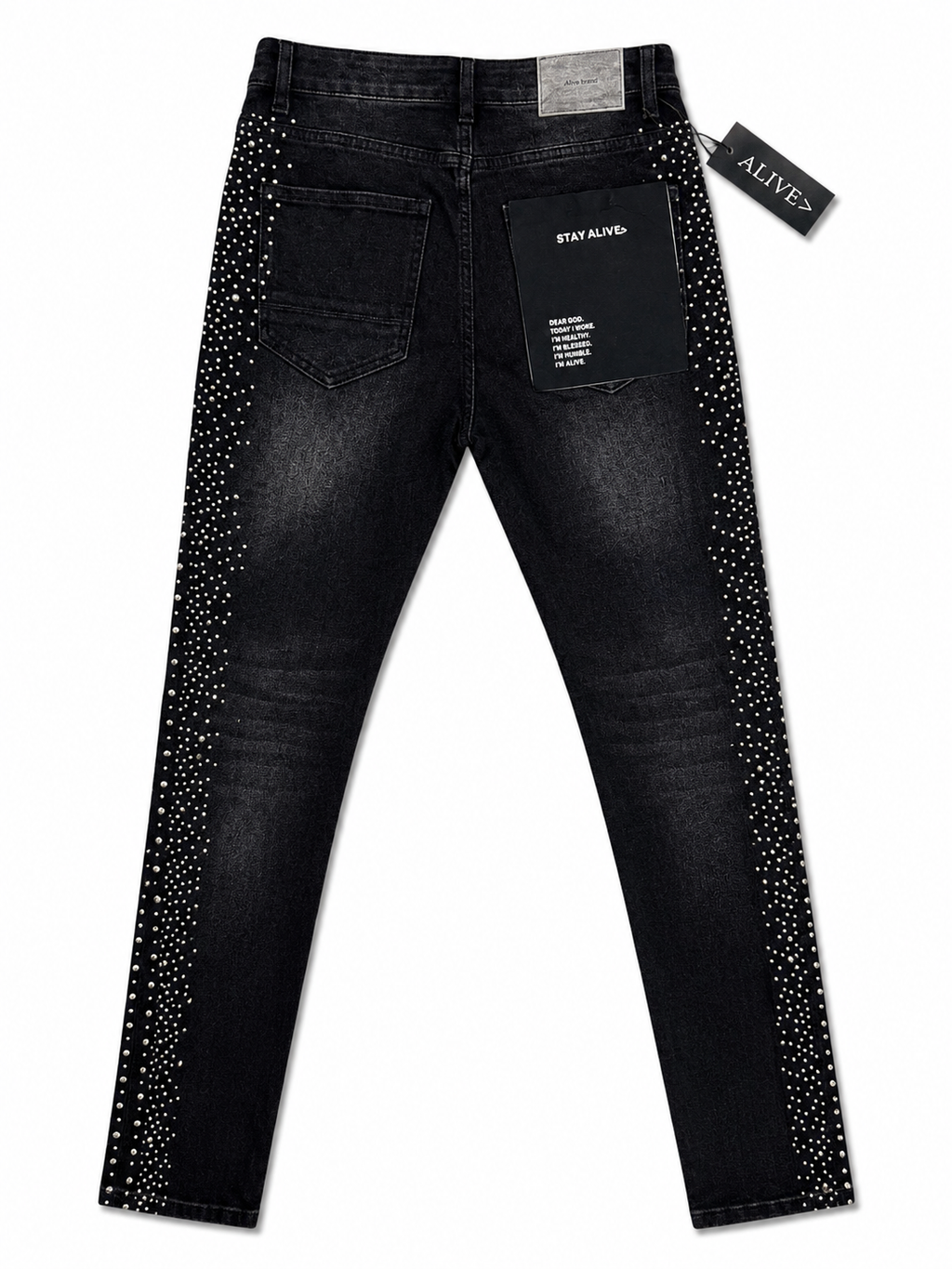 Alive Jeans Black Rhinestone