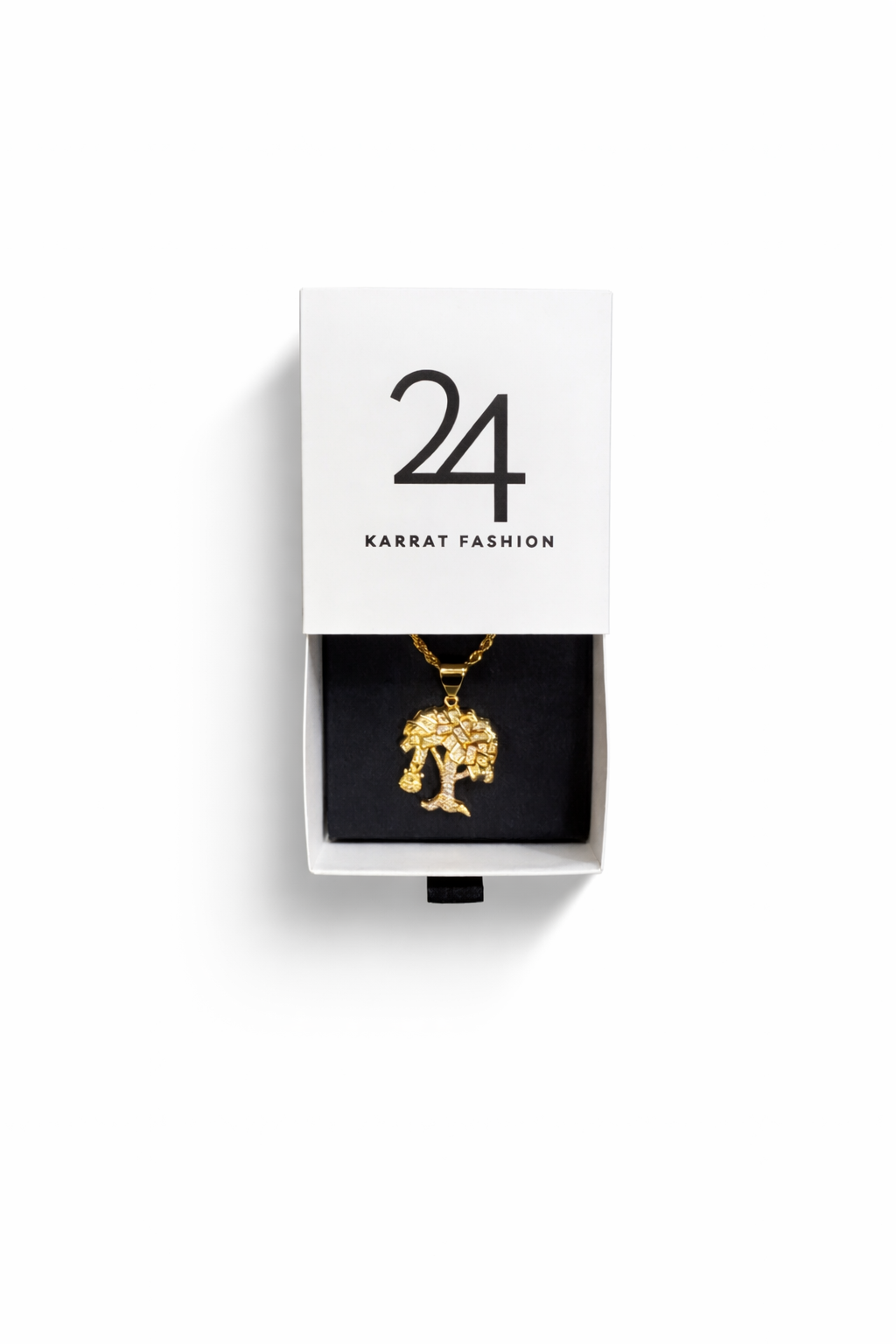 Iced Money Tree Pendant Rope Chain