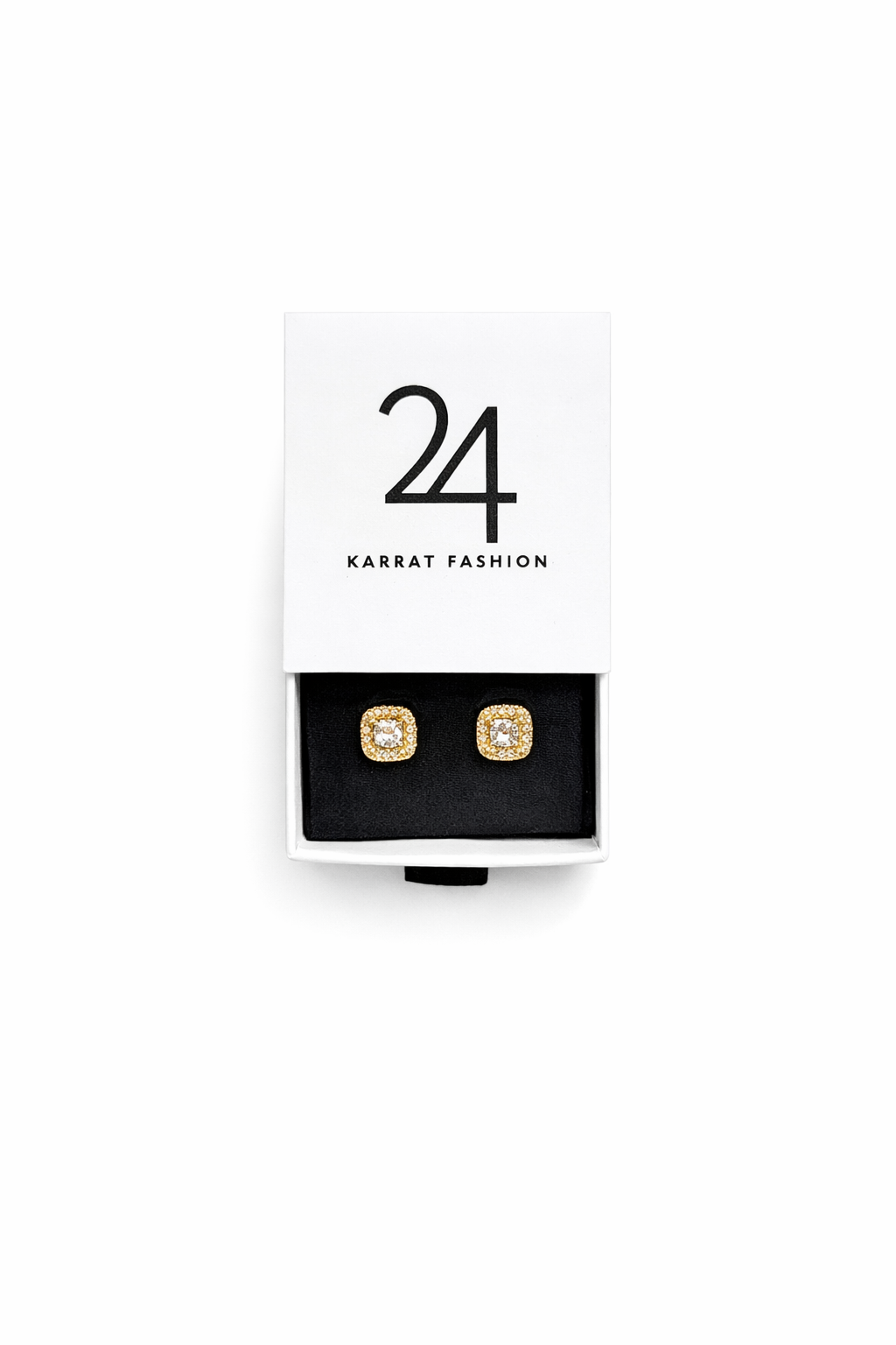 Square diamond Stud