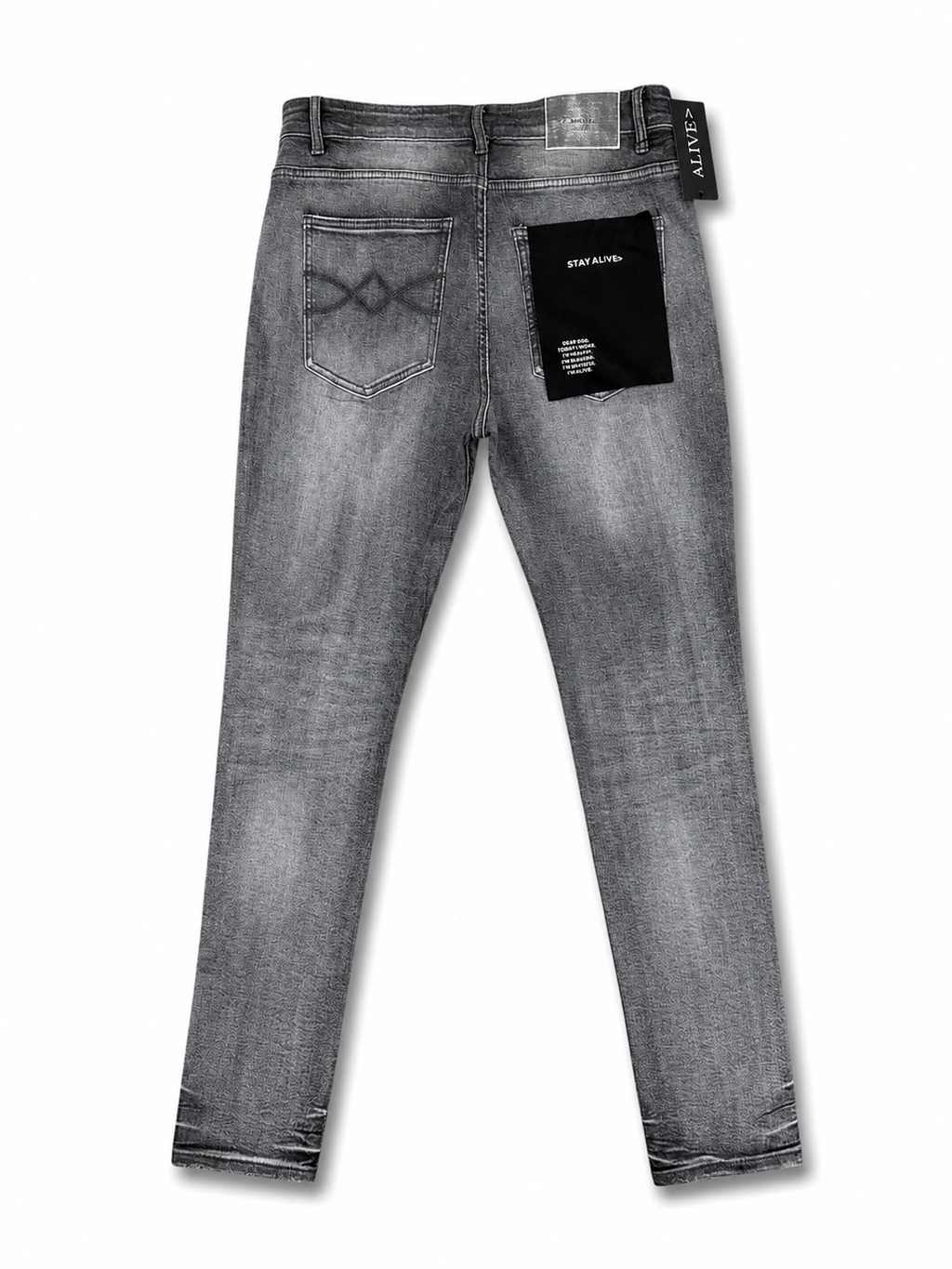 Alive Jeans Gray Rhinestone