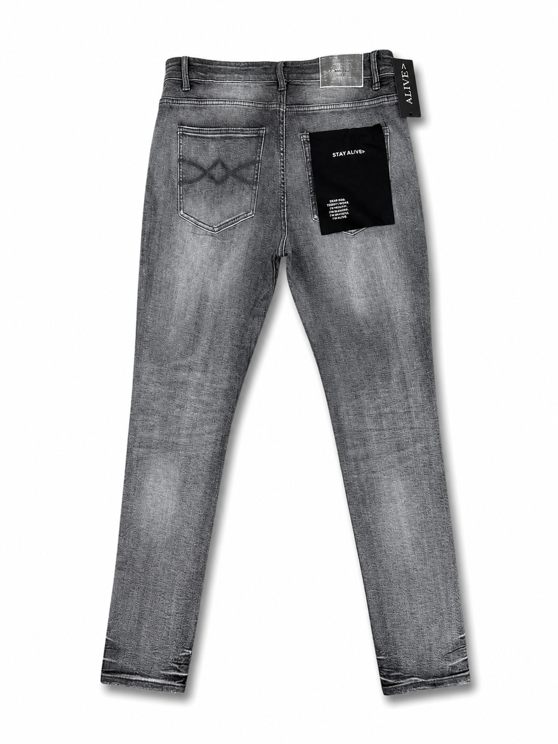 Alive Jeans Gray Rhinestone
