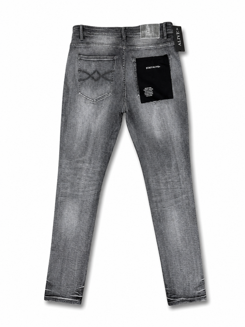 Alive Jeans Gray Rhinestone