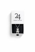 Polished Teddy Bear Pendant Rope Chain