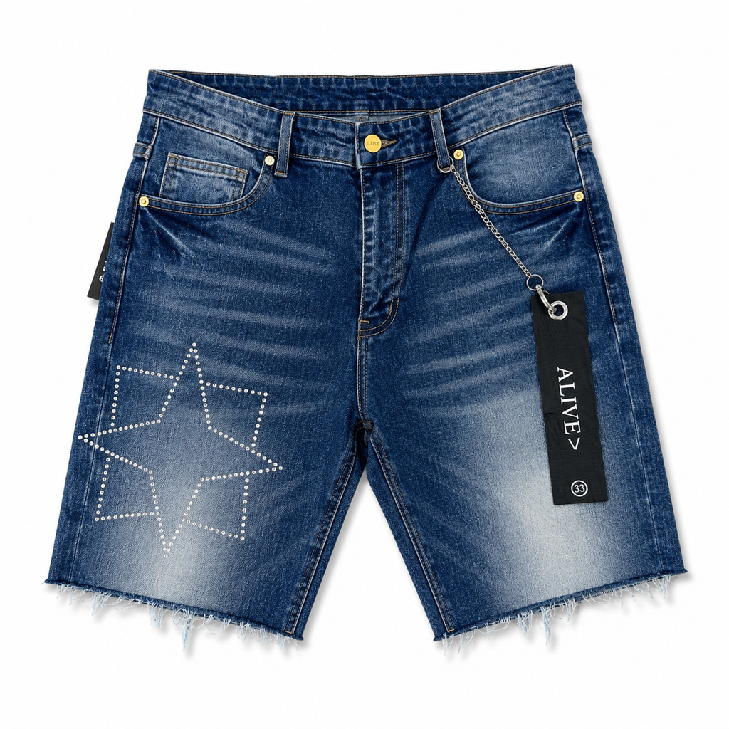Alive Jeans Shorts Rhinestone