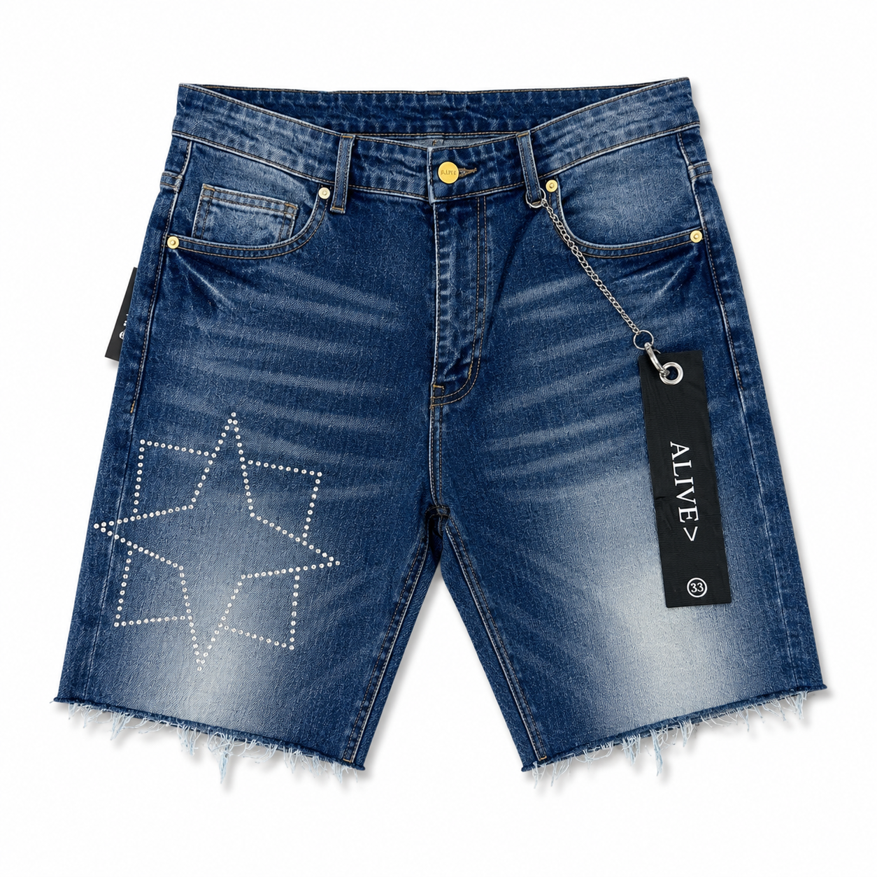 Alive Jeans Shorts Rhinestone