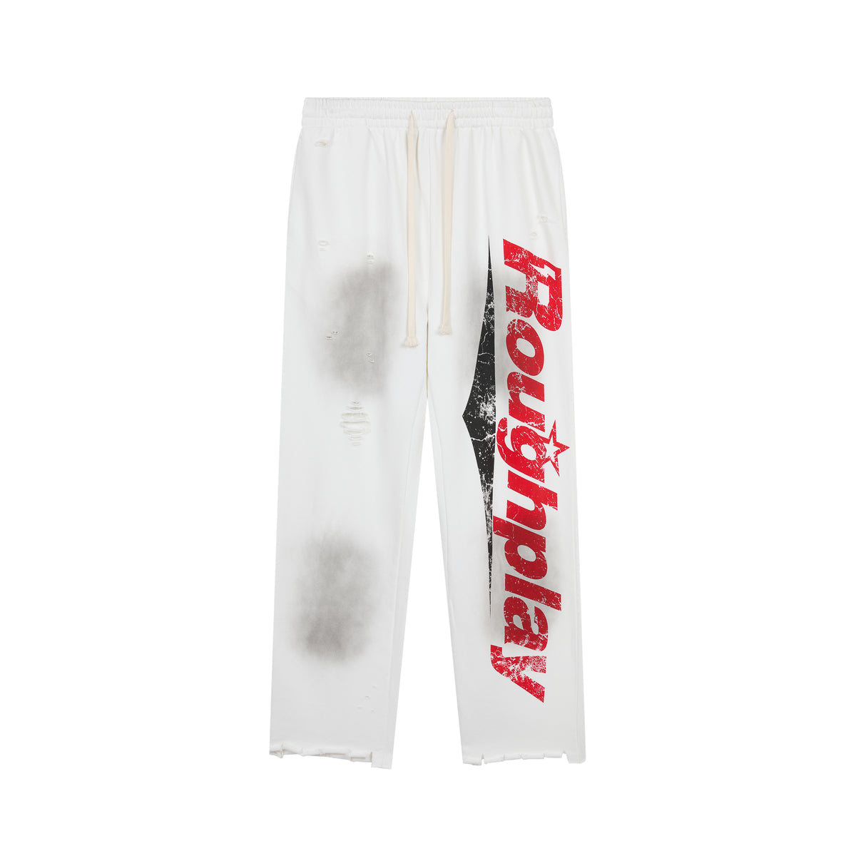 Roughplay Distressed Graphic Sweatpants