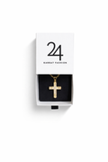 Iced Cathedral Cross Pendant Rope Chain