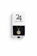 Radiant Halo Medallion Pendant Rope Chain
