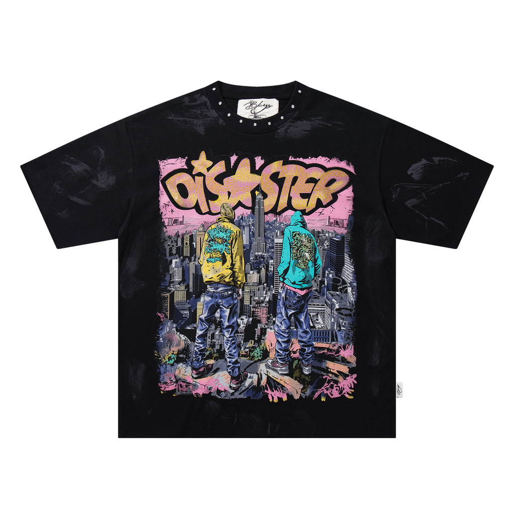 BKYS Oversized City View Graphic T-Shirt
