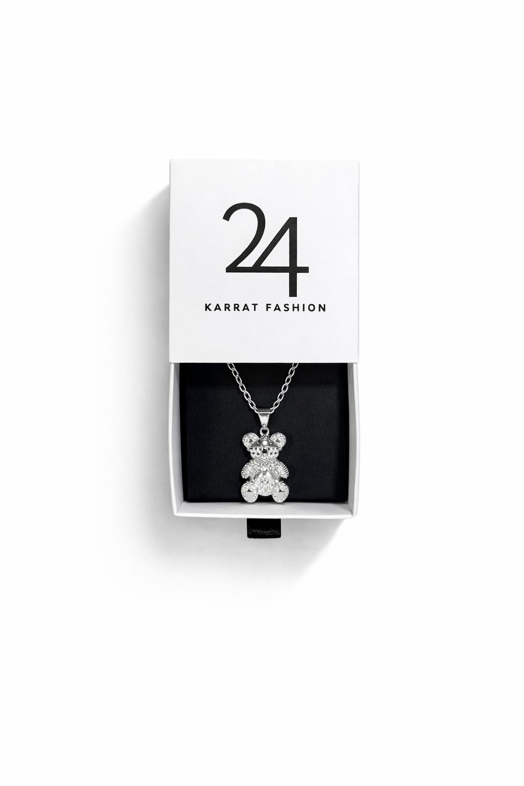 The Seated Teddy Pendant Rope Chain
