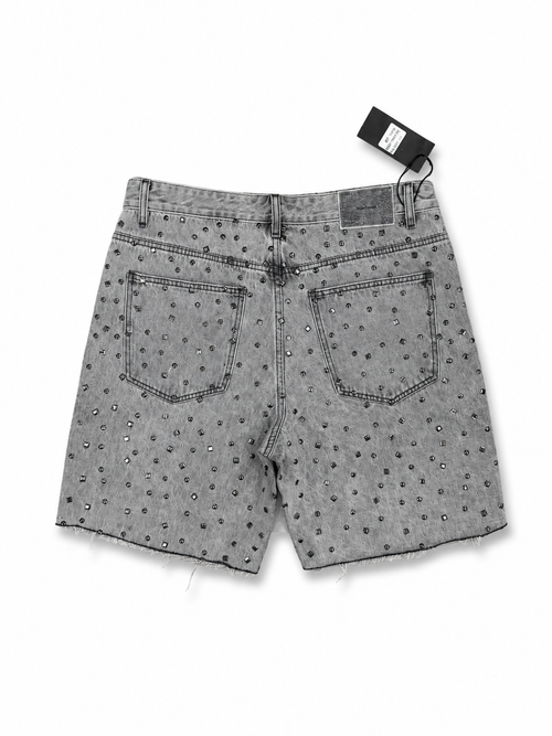 Alive Jeans Rhinestone Gray Shorts