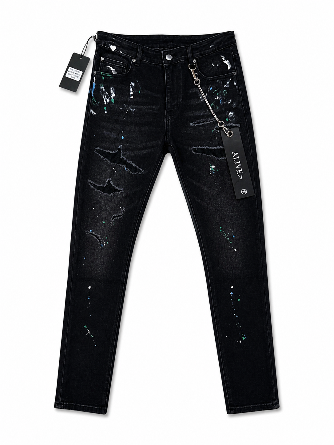 Alive Jeans Black Paint
