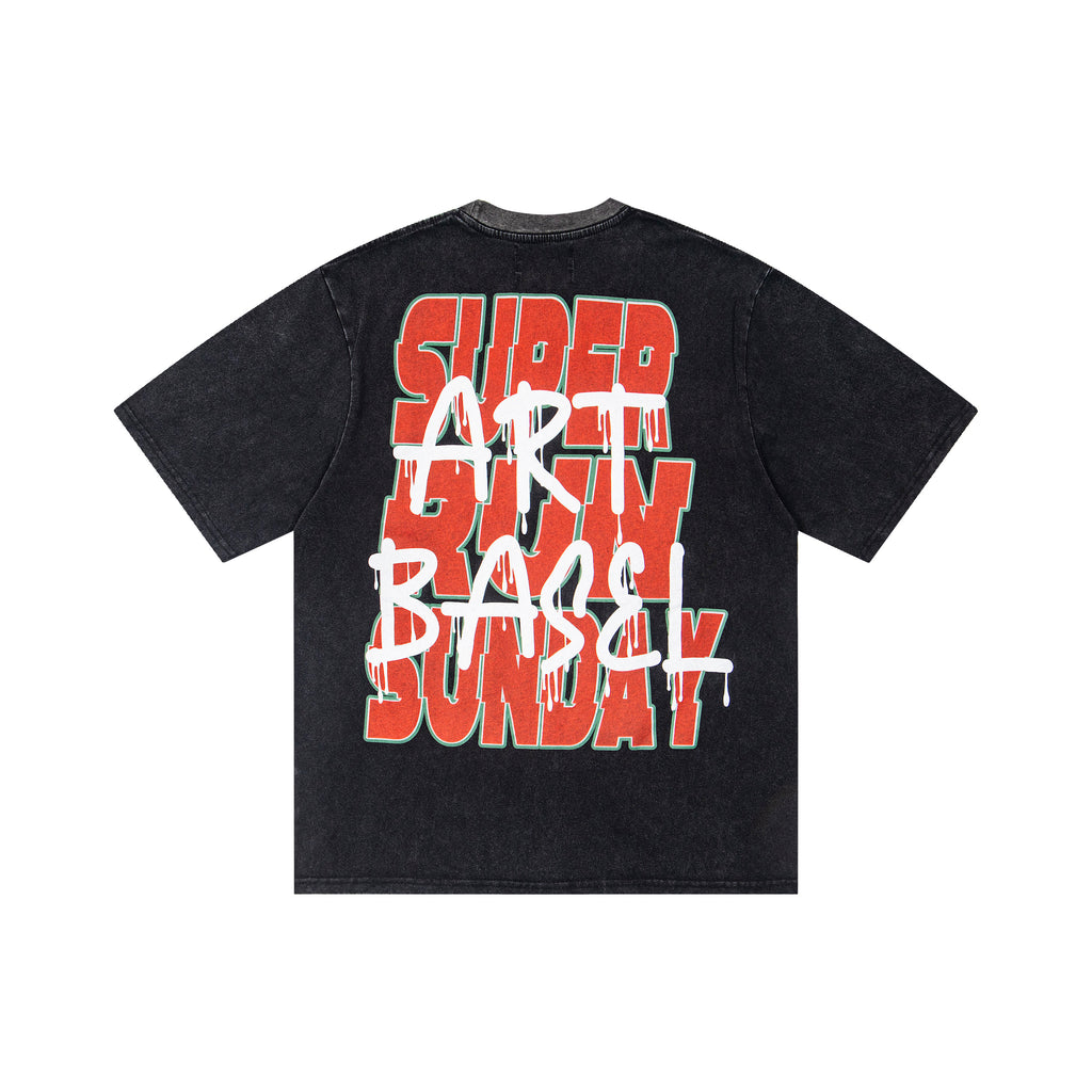 Super Art Basel Racing Tee – Vintage Black Streetwear Edition