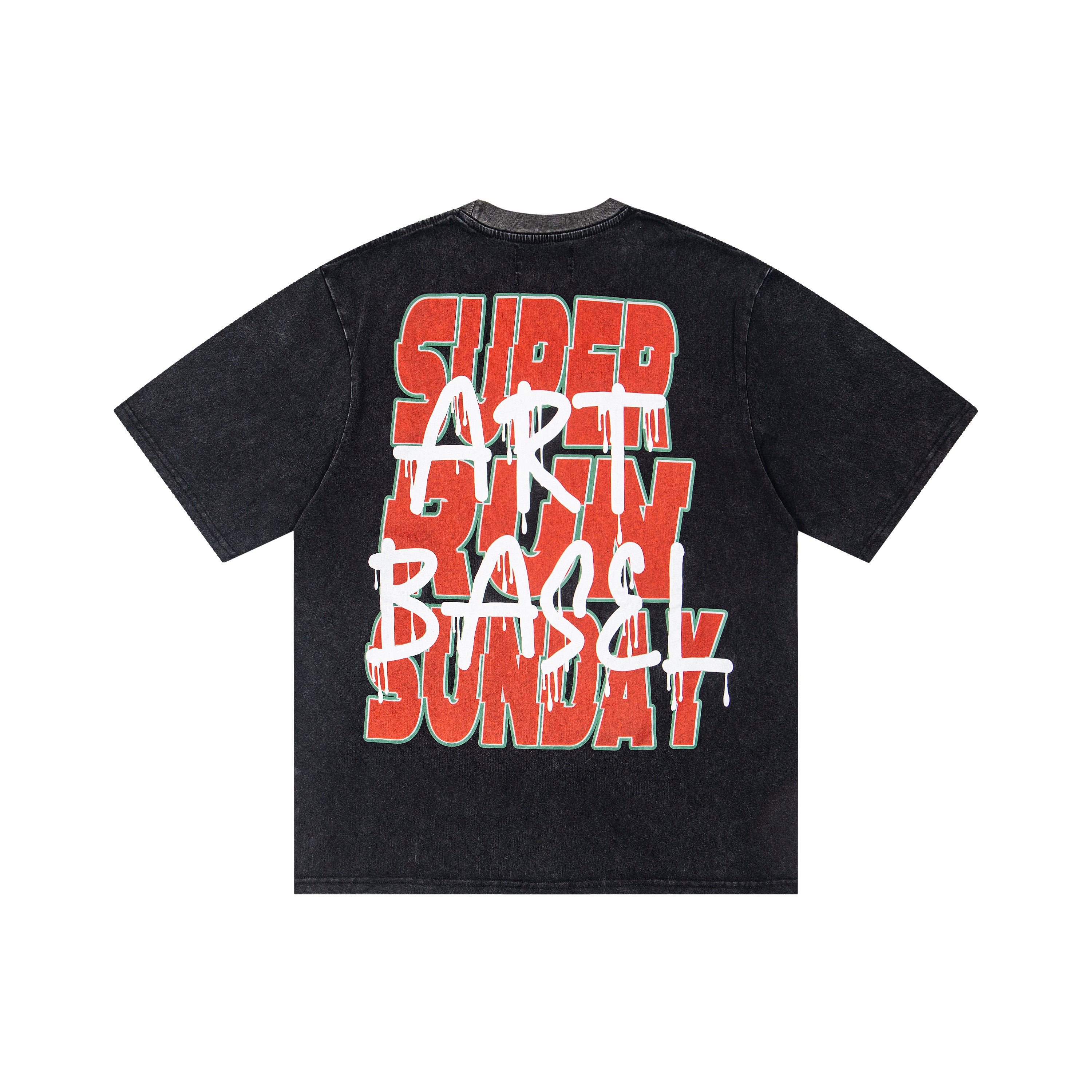 Super Art Basel Racing Tee – Vintage Black Streetwear Edition