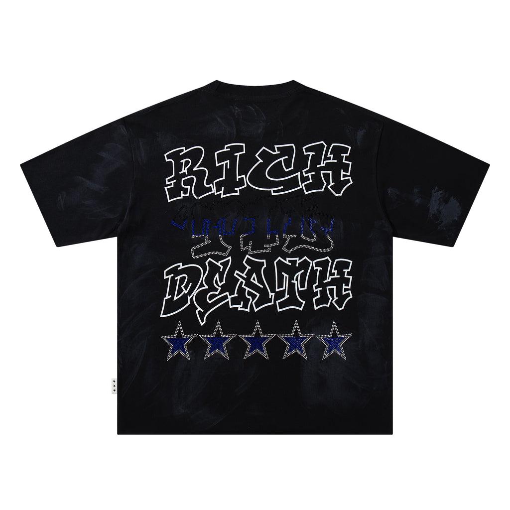 BKYS Money Skull Rhinestone Graphic T-Shirt