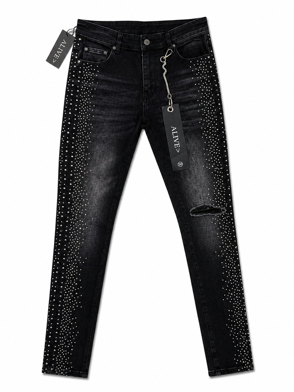 Alive Jeans Black Rhinestone