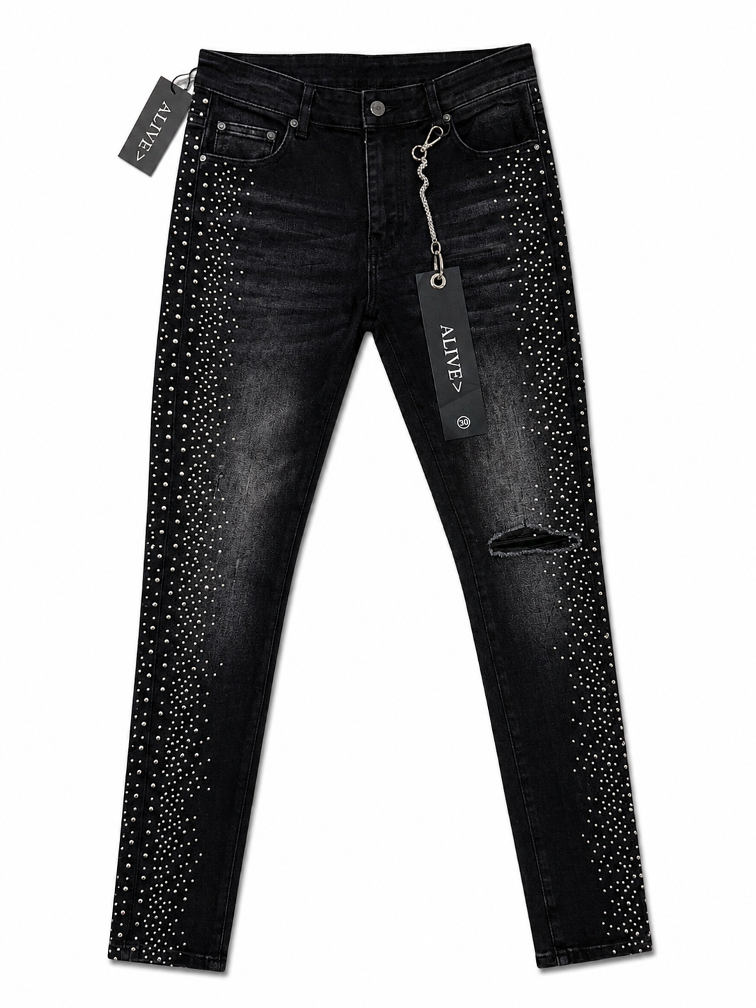 Alive Jeans Black Rhinestone