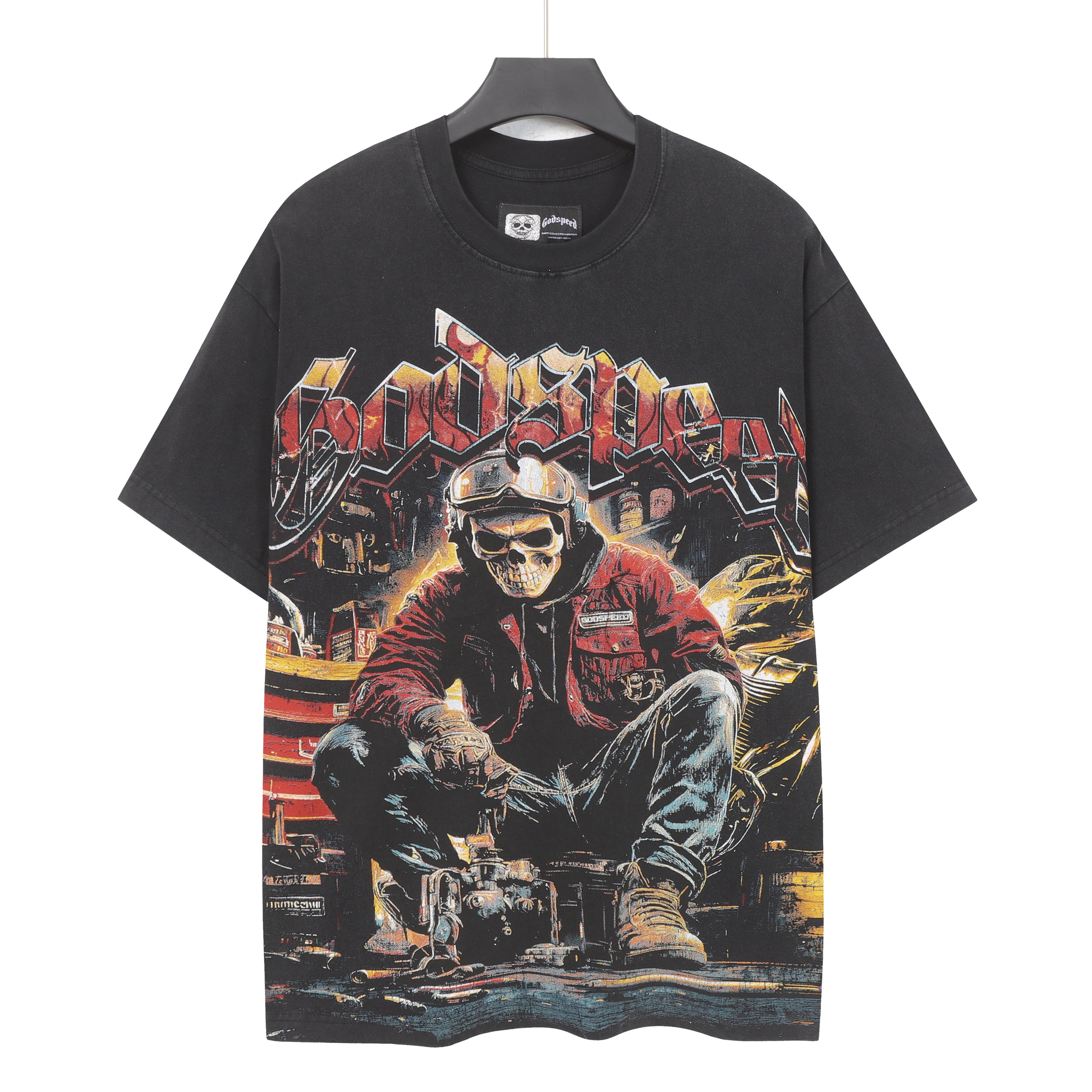 Garage Skull Mechanic Graphic Tee
