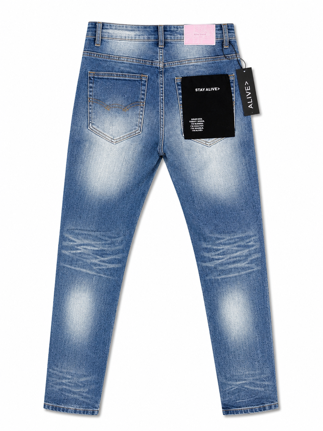 Alive Jeans with black patch