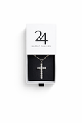 The Classic Cross (Large Stone) Pendant Rope Chain