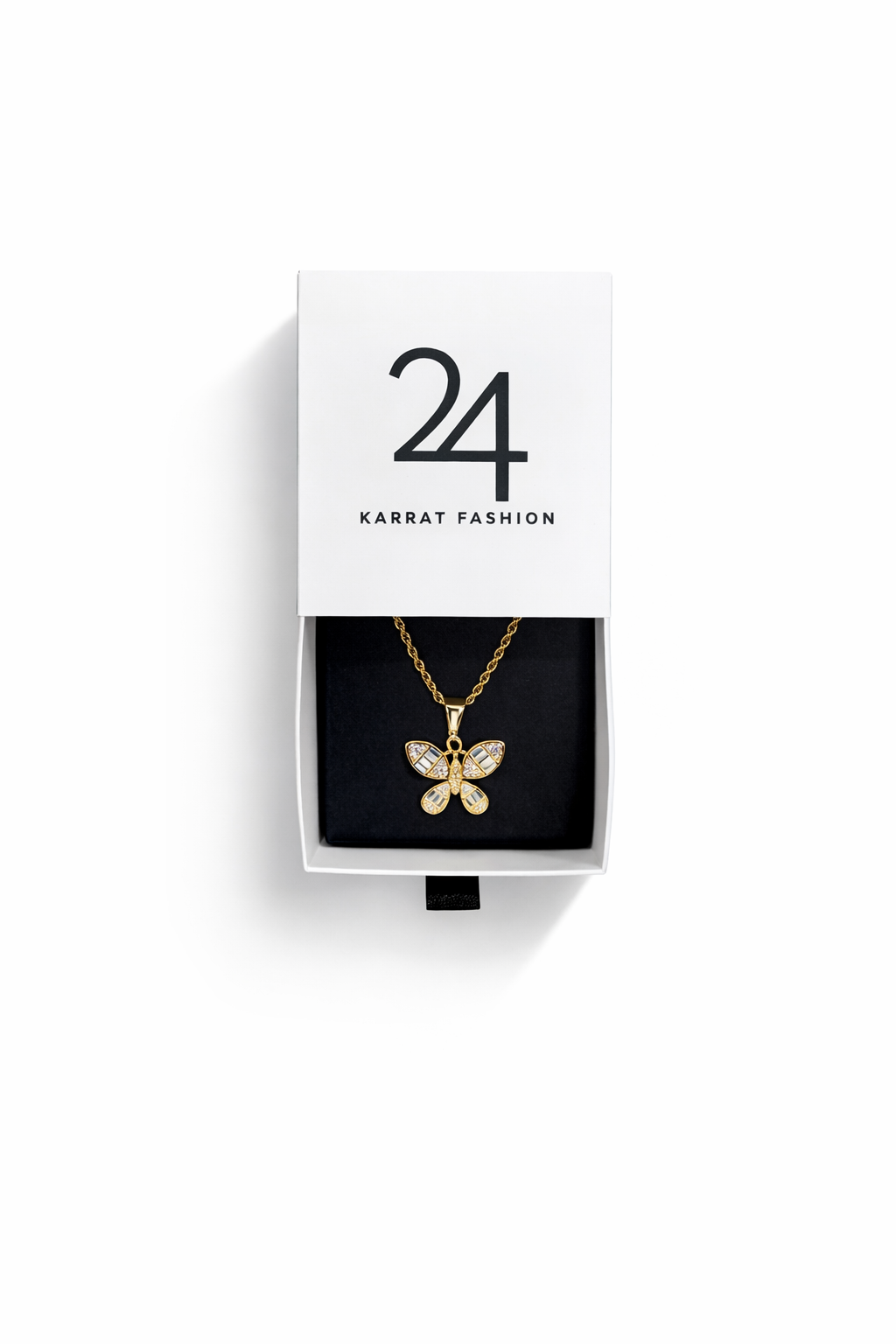 Monarch Butterfly Pendant Rope Chain