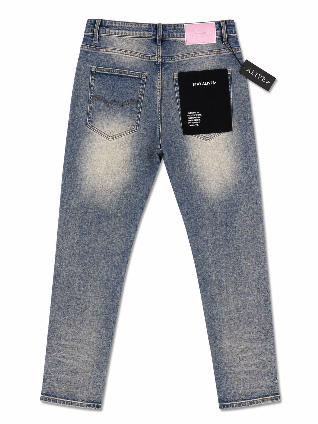 Alive Jeans red patch