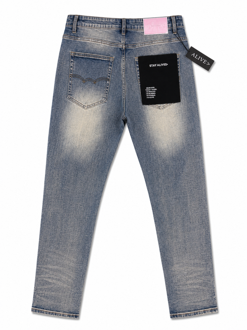 Alive Jeans red patch