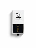 Iced Eternity Cross Pendant Rope Chain