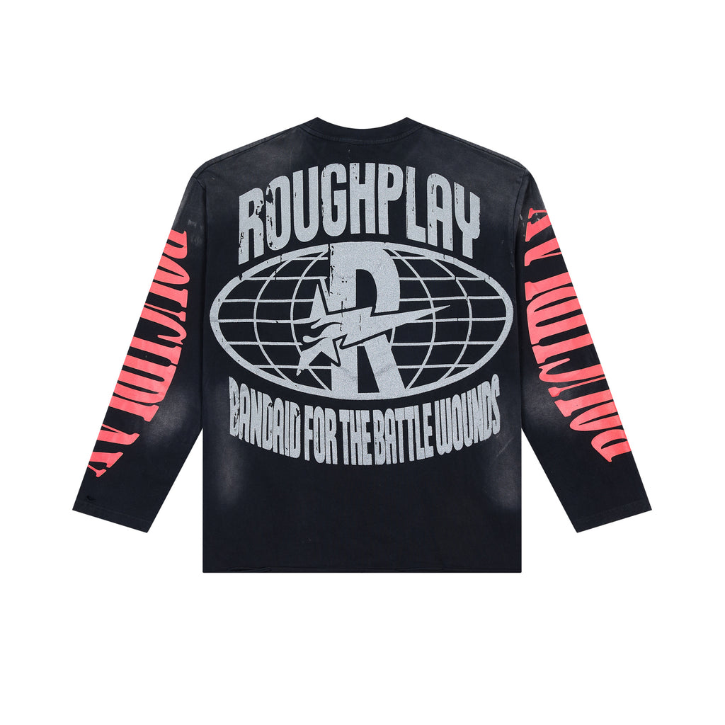 “Warning” Graphic Long Sleeve Tee