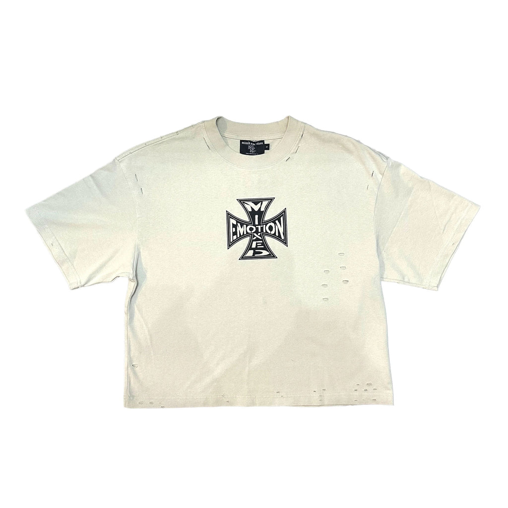 Cross Logo Distressed Tee