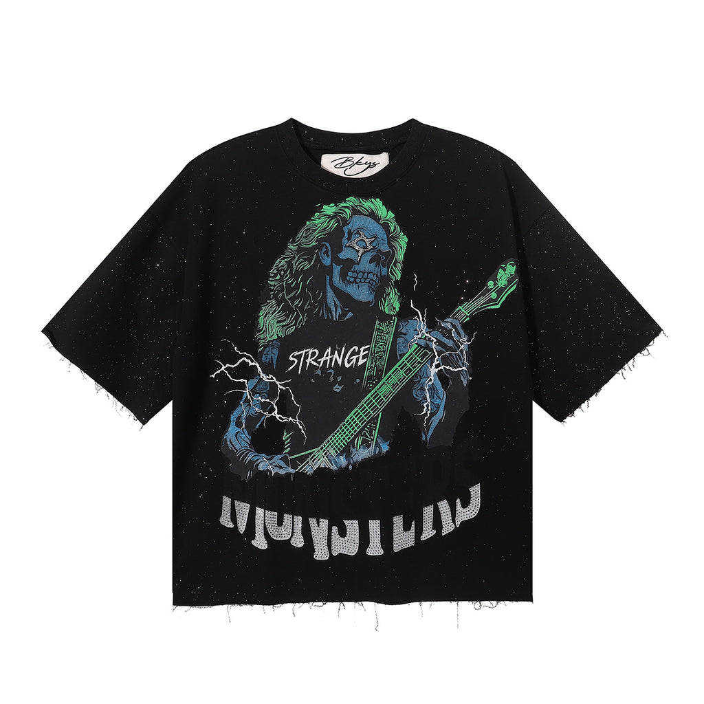 Strange Skeleton Guitar Graphic Tee