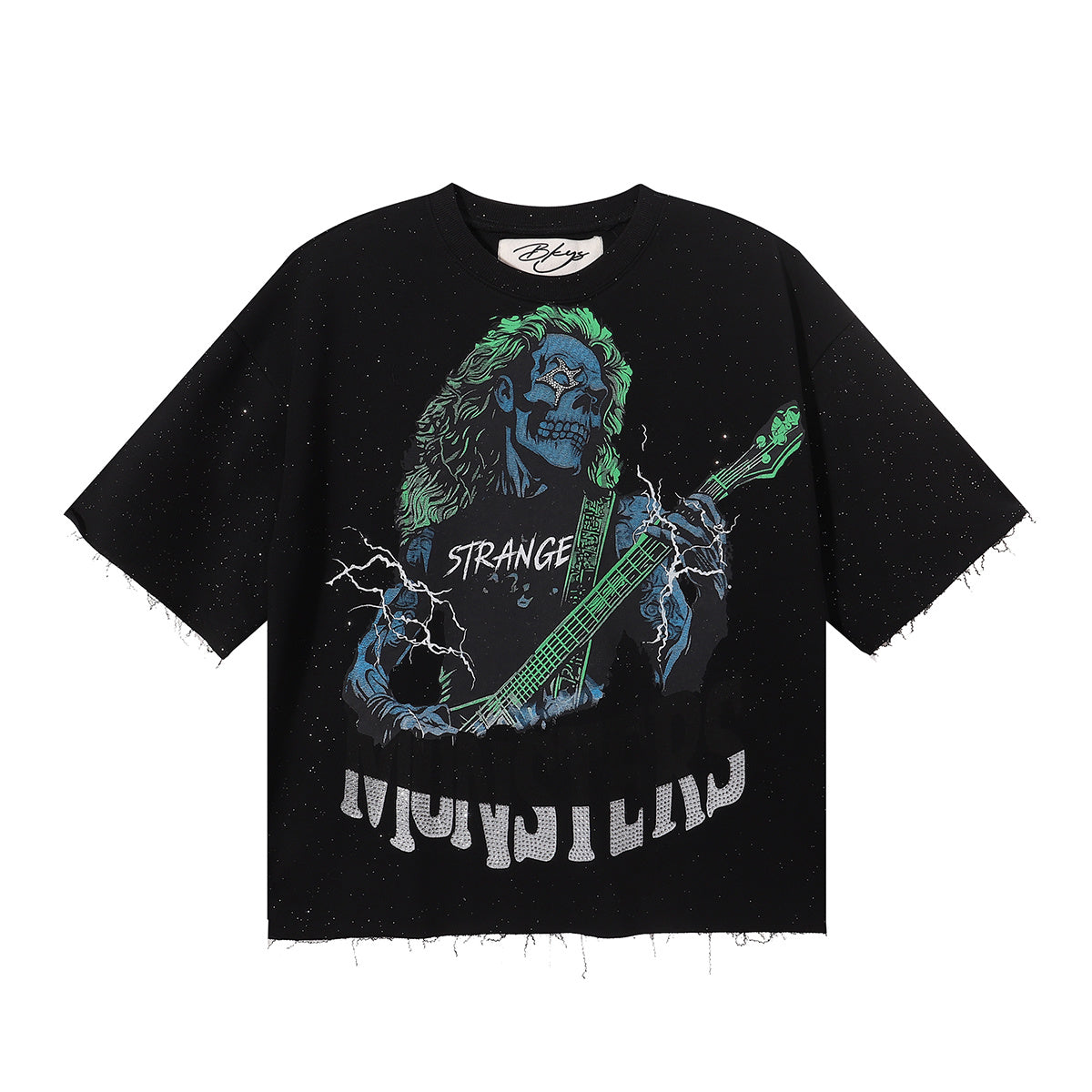Strange Skeleton Guitar Graphic Tee