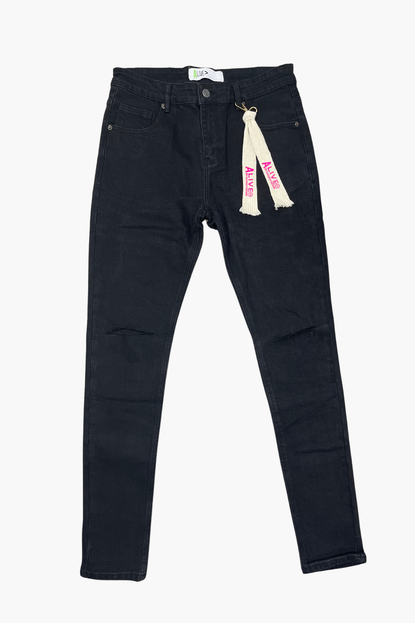 Alive Jeans Black Ripped Knee