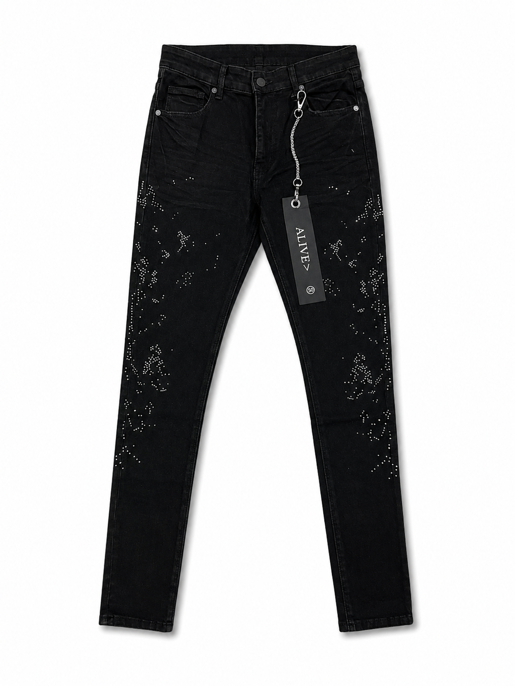 Alive Jeans Black RhineStone