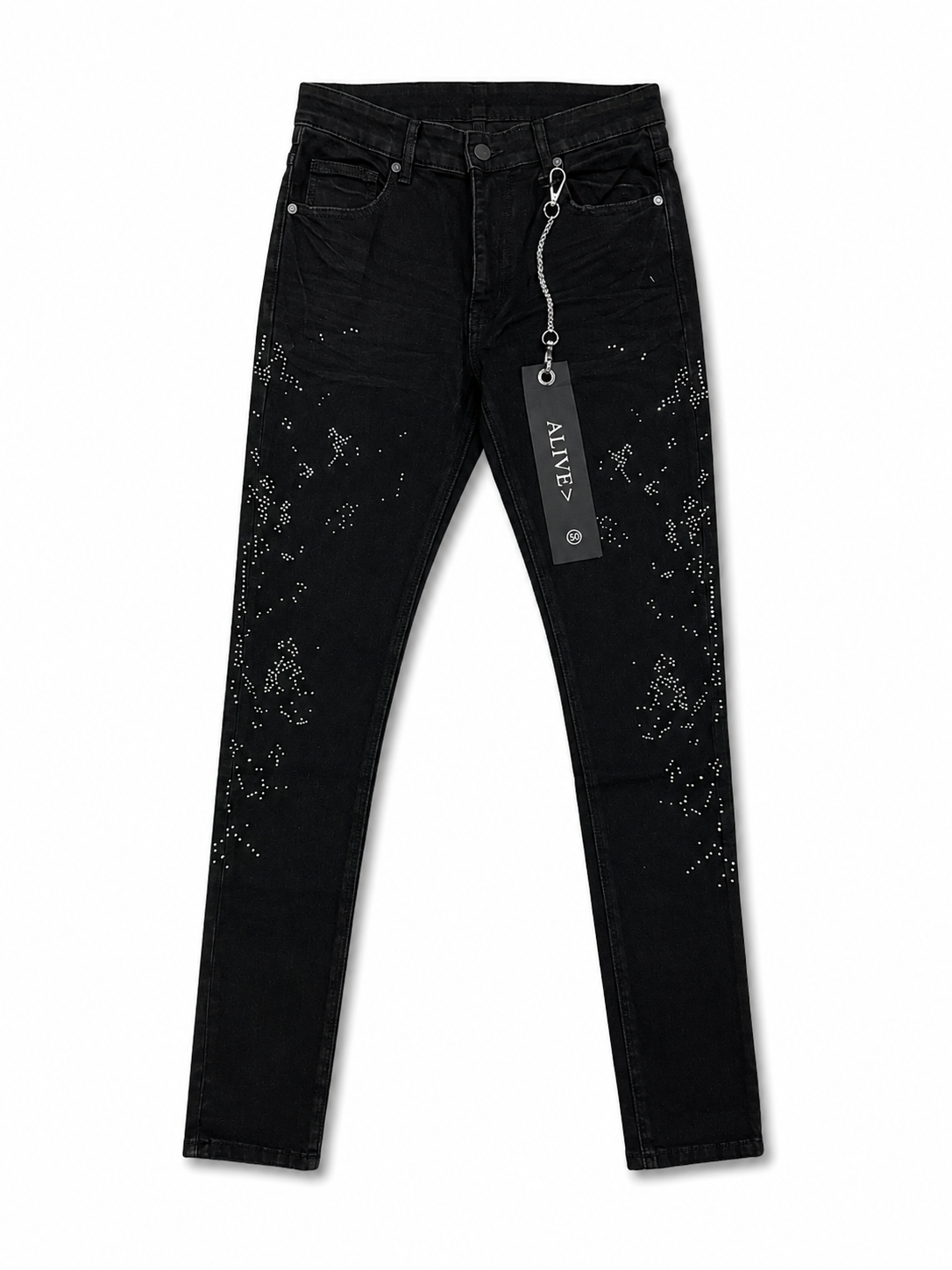 Alive Jeans Black RhineStone