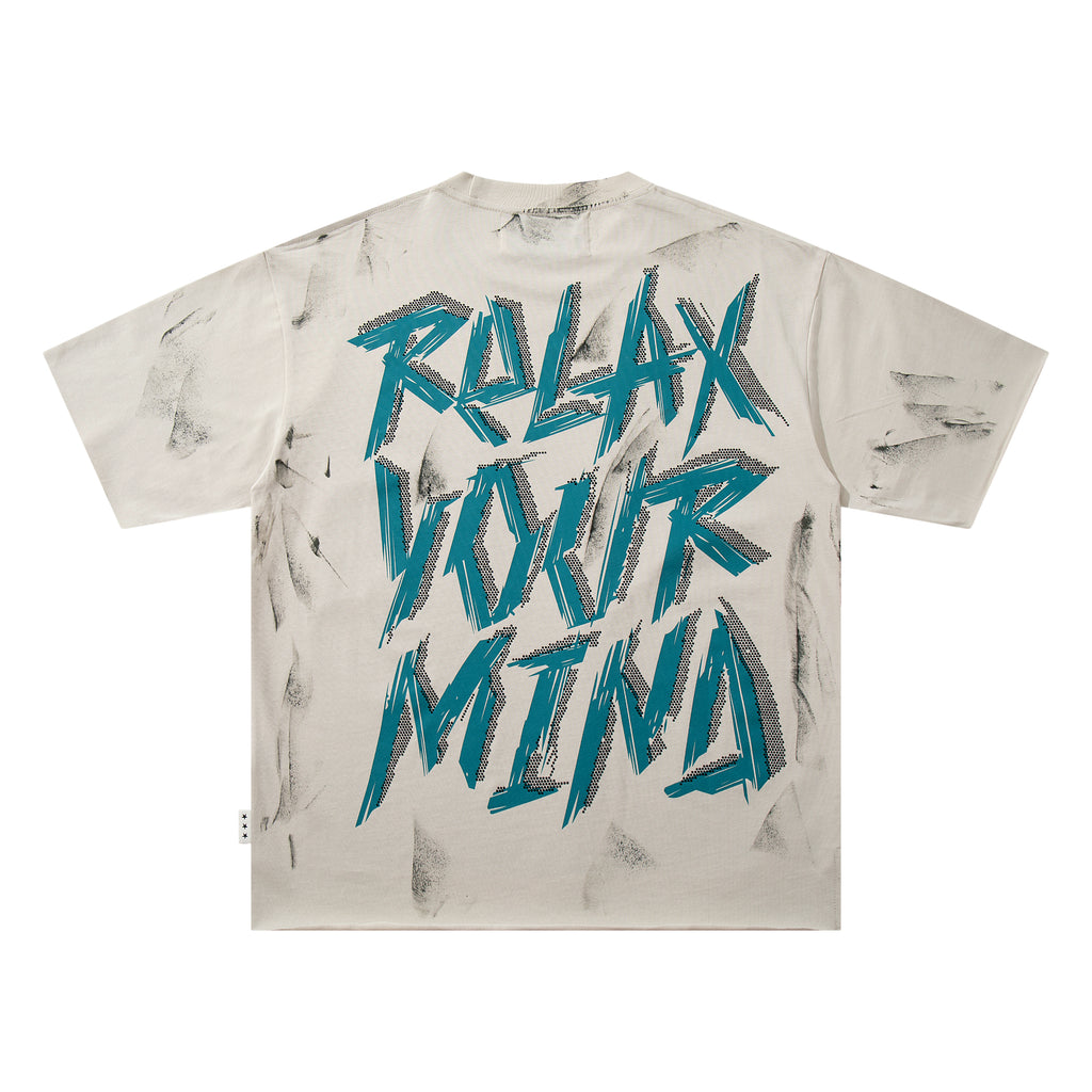 BKYS Relax Skull Rhinestone Graphic T-Shirt