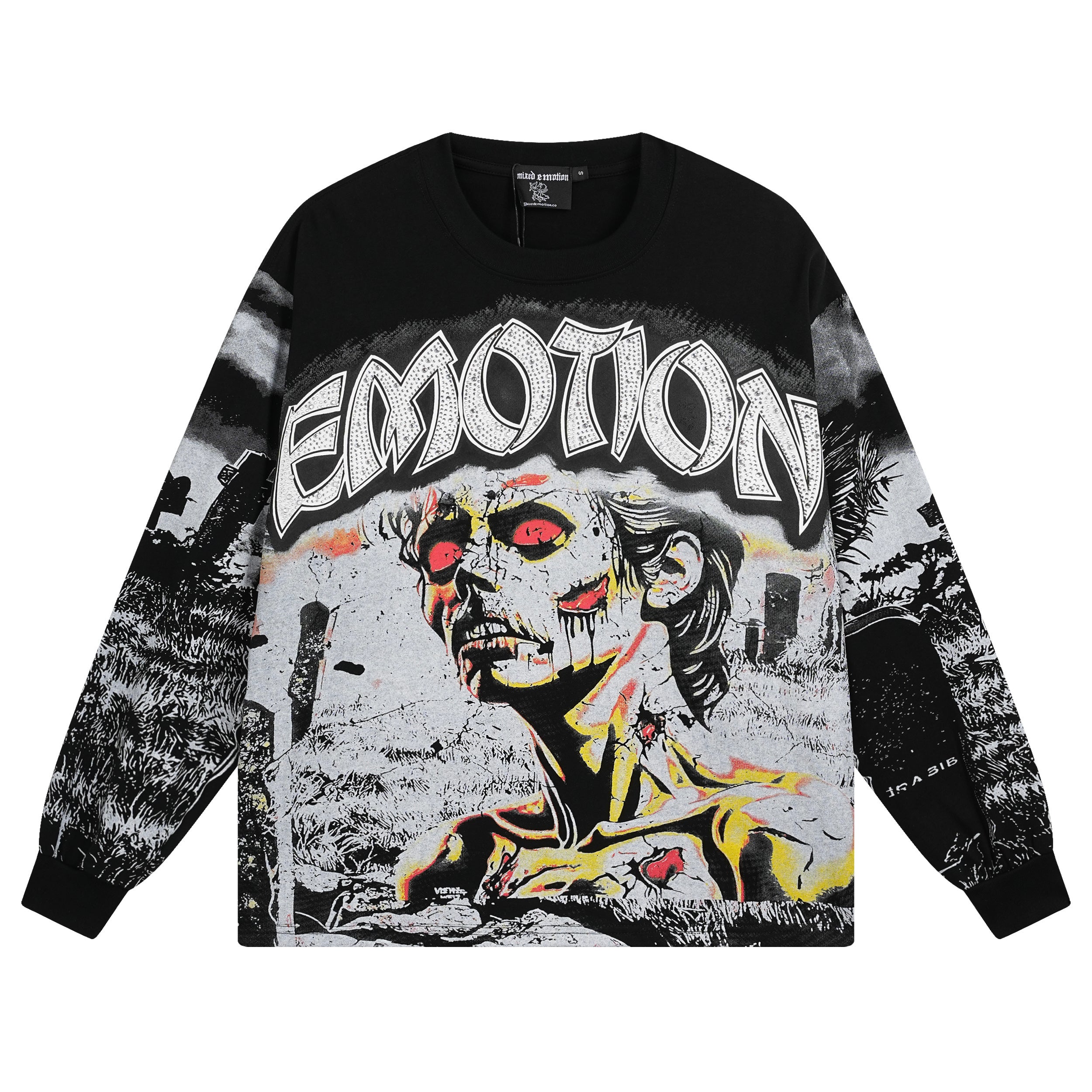 Zombie Graphic Long Sleeve – Horror Streetwear Sweatshirt