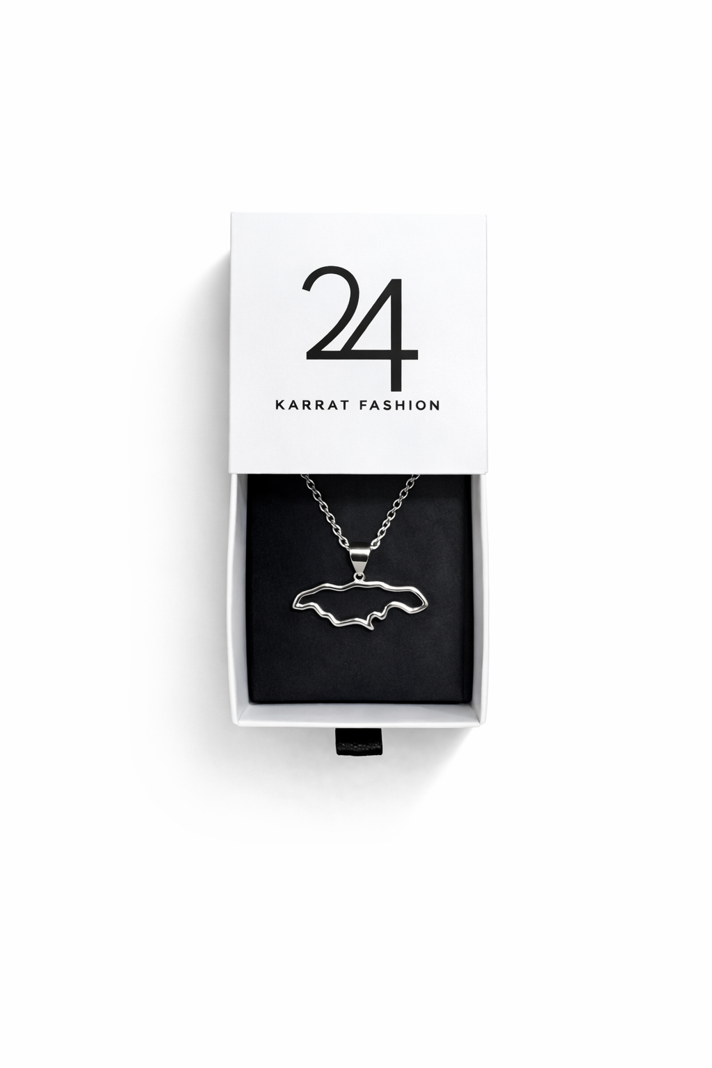 Jamaica Outline Pendant Rope Chain