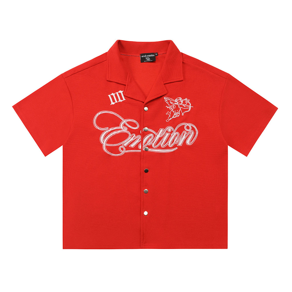 Red Emotion Button-Up Shirt Suit