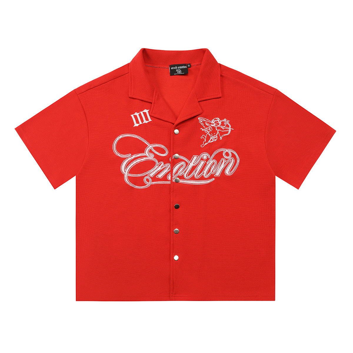 Red Emotion Button-Up Shirt Suit