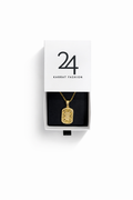 Filigree Tag Medallion Pendant Rope Chain