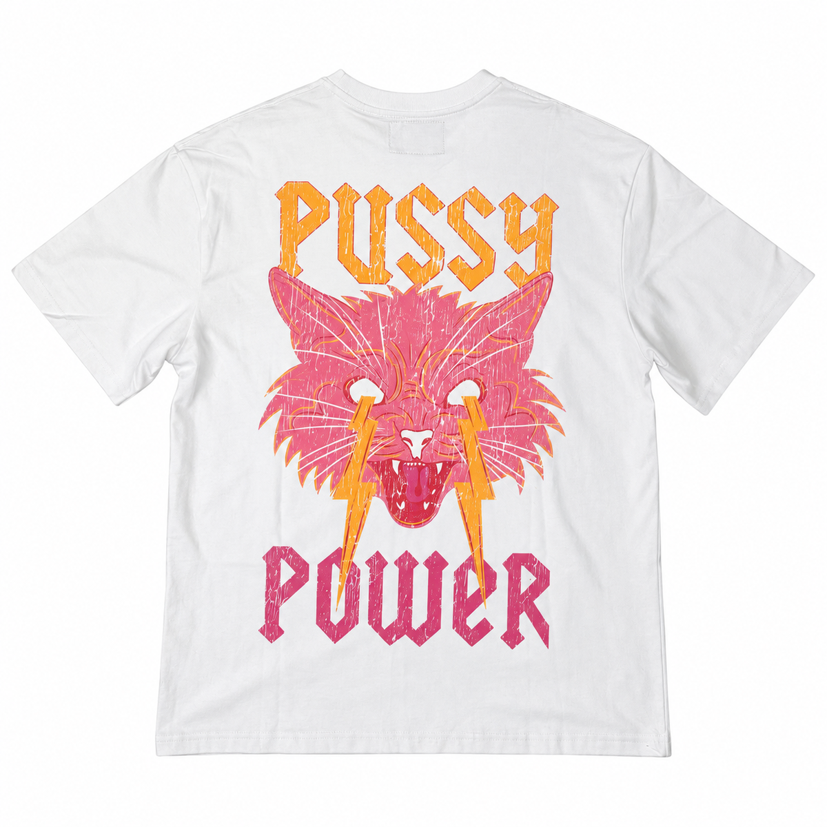 Alive Pussy Power Cat Graphic T-Shirt