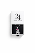 Royal Crown Teddy Pendant Rope Chain