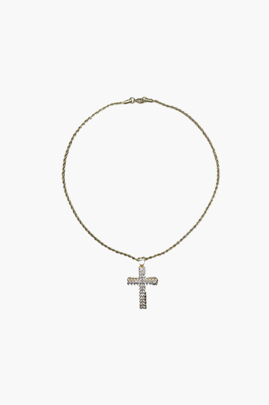 Gold Chain w/ Rhinestone Cross