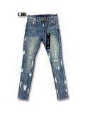 Alive Jeans Blue with white paint splash