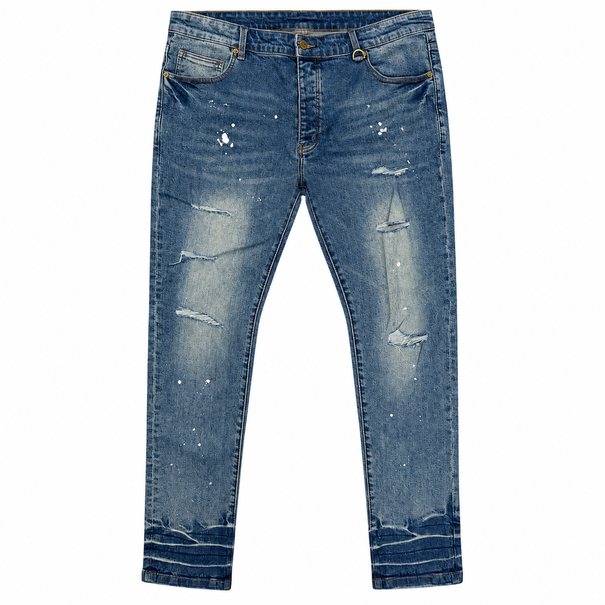 Alive jeans ripped light paint splash