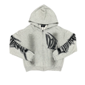 Distressed Grey Zip Hoodie Suit